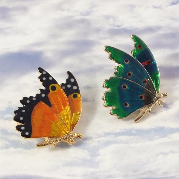 Butterfly Brooches- Set of Two - Picture 7 of 14